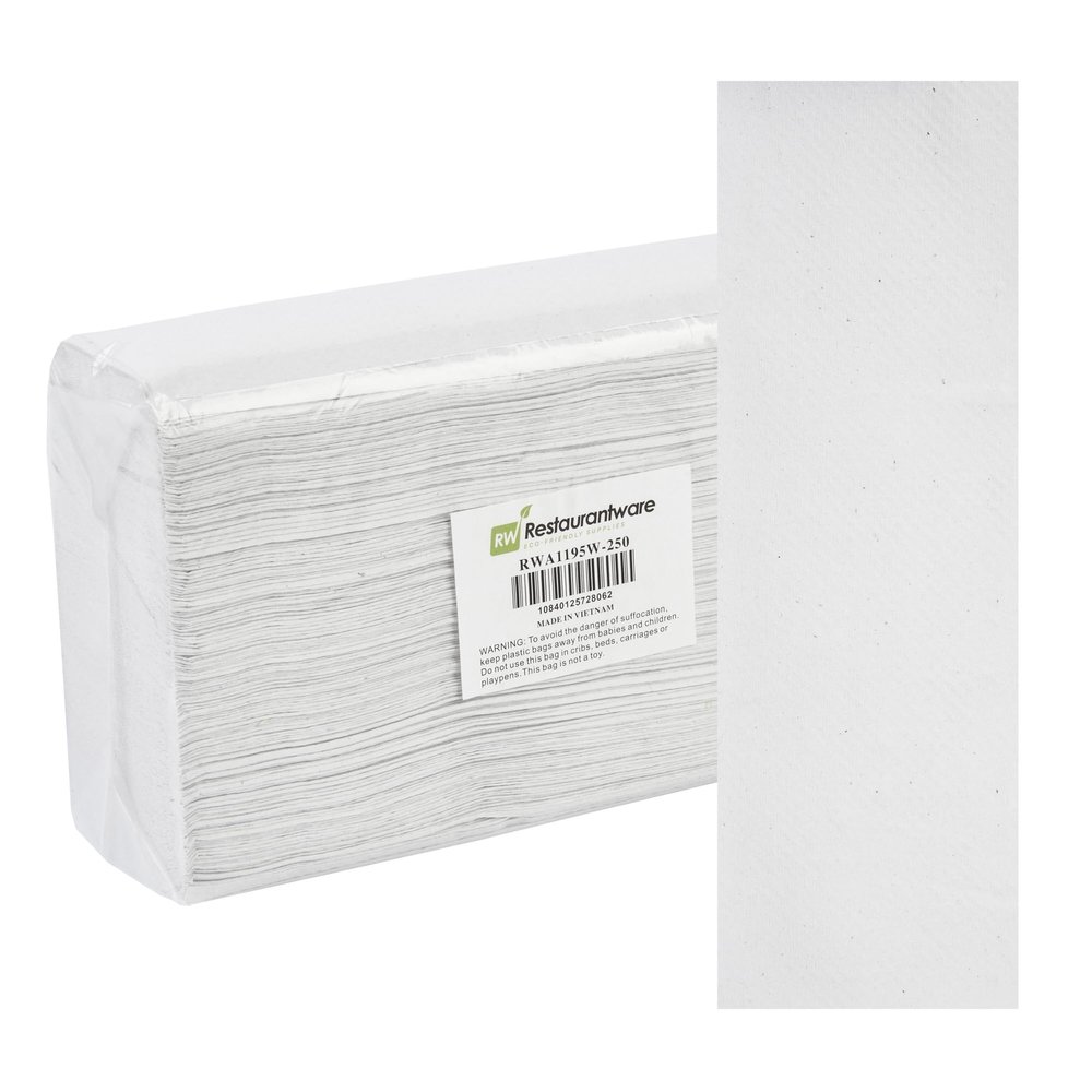 Restaurantware Multifold Paper Towels 4000 Pack of 9.5 x 9.25 Inch Absorbent Hand Drying Towels Spill Cleaning Disposable White