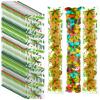 Chiisong 100 Pcs Winter Cellophane Treat Bags Bulk 2 x 10 Inch Holly Pretzel Rod Holly Clear Self Adhesive Cellophane Goody Bags for Holiday Party Supplies view 1