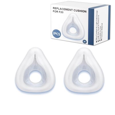 2 Pack Replacement Cushion Compatible with ResMed AirFit F20 Medium, F20 Full Face CPAP Mask Cushion Supplies, Ultra-Soft & Durable, Covers Nose and Mouth (2)