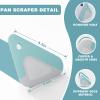Food Scraper, 2-in-1 Pot and Pan Dish Scraper, Nylon and Silicone, Kitchen Scraper Tools for Cast Iron Skillets, Cookware, Dishes, Pans and Pots, Heat Resistant, Set of 3 - Blue view 2