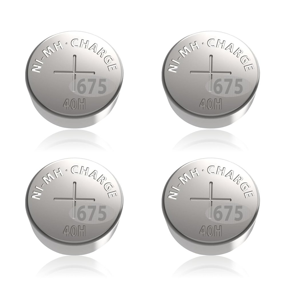 Wokyo 4 PCS Hearing Aid Batteries 675 Rechargeable, Hearing Aid Charger Replacement Batteries for 675 Hearing Aids, Compatible with The Same Brand Charging Case Only