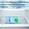 4 Pack Hands-Free Stickable 5" Reusable Gel Ice Pack,Stick-On Cold Compress for Pain Relief, Injuries,Inflammation(2Blue+2Green) view 4