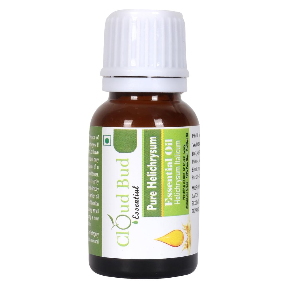 Cloud Bud Pure Helichrysum Essential Oil 5ml 0.169oz Helichrysum Italicum 100% Pure and Natural Steam Distilled