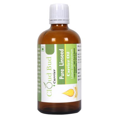 Cloud Bud Pure Linseed Carrier Oil 10ml 0.338oz Linum Usitatissimum 100% Pure and Natural Cold Pressed