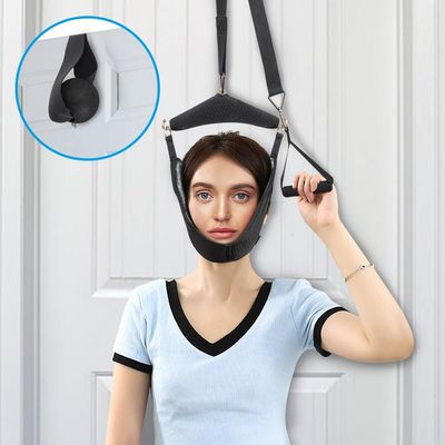 Chewtoyo Neck Stretching Hammock, Neck Traction Device Over Door, Neck Stretcher to Reduce Neck Pain, Arthritis, Back Pain, Neck Decompression Tension Strap for Home Use, Muscle Stiffness
