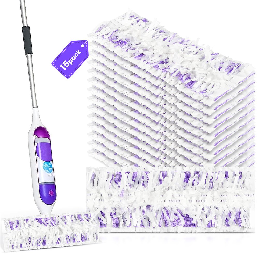 15 Pack Power Mop Pad Refills for Swiffer PowerMop Multi-Surface Mop, Powermop Multi-Surface Mop Pad Replacement Kit