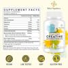 Sihat Sejahtera 8-in-1 Creatine Monohydrate with BCAA & HMB, 5000 mg for Men & Women, Creatine Chews for Muscle, Recovery, Endurance & Strength, High Absorption, Lemon Flavor, Sugar-Free, 90 Tablets view 2