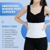 Abdominal Binder Post Surgery Tummy Tuck Belt for Women & Men, Postpartum Belly Band Compression Stomach Wrap, Breathable, Skin Friendly - (45" - 60") 3 Panel - 9" (White) view 2