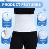 Abdominal Binder Post Surgery Tummy Tuck Belt for Women & Men, Postpartum Belly Band Compression Stomach Wrap, Breathable, Skin Friendly - (45" - 60") 3 Panel - 9" (White) view 4