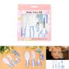 Baby Nail Clipper Manicure Tool, 6pcs Convenient Daily Baby Nail Clipper Scissors Hair Brush Comb Manicure Care Kit (Blue) view 2