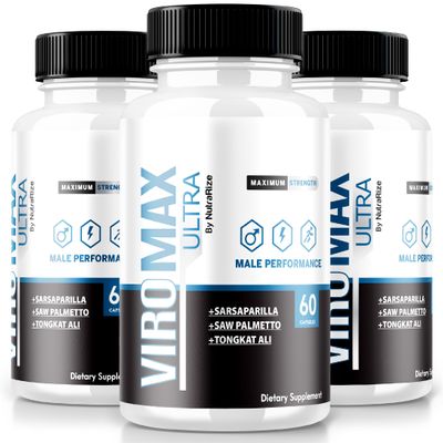 (3 Pack) ViroMax Ultra Capsules for Men, Official Male Formula to Sustain Energy, Stamina and Peak Performance, All-Natural Blend for Muscle Support, Viro Max Ultra Pastillas Reviews (180 Capsules)