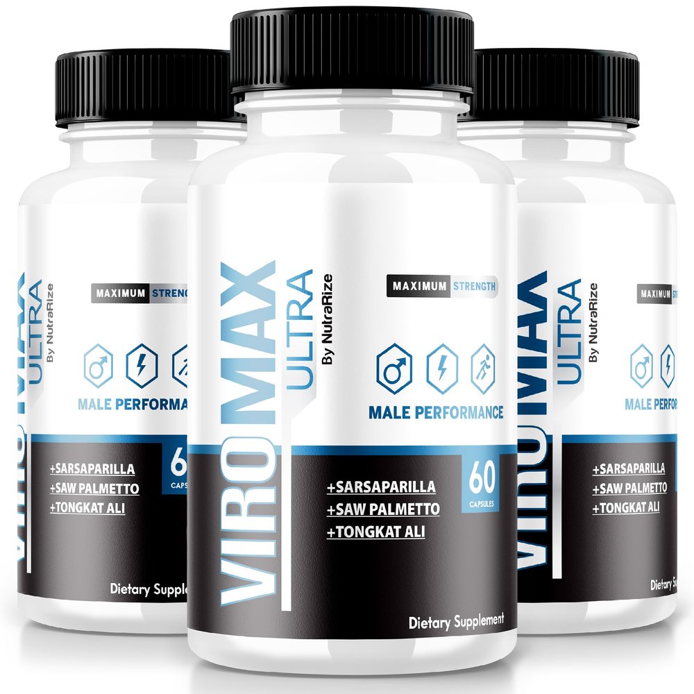 (3 Pack) ViroMax Ultra Capsules for Men, Official Male Formula to Sustain Energy, Stamina and Peak Performance, All-Natural Blend for Muscle Support, Viro Max Ultra Pastillas Reviews (180 Capsules)