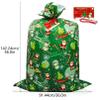 Nwvuop 36 56 Inches Jumbo Christmas Gift Bag, Giant Plastic Gift Bag Christmas Wrapping Bag with Gift Tags(Green) view 2