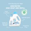 AspenClean | Dish Soap & Refill | Unscented | Liquid Dishwashing Detergent Soap | Non - Toxic | 100% Natural | EWG Verified | 64 fl oz - Refills Over 3.5 Standard Soap Bottles view 3