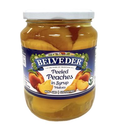 Belveder Canned Fruits (1 - PACK, Peeled Peach Halves)