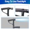 Folding Walking Cane with LED Light w/Extra Rotating Support Handle, Lightweight, 4 Adjustable Height, Self Standing Quad Base, view 4