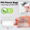 125 Packs Pill Pouch Bags 6 mil 3x2.75'', Bpa Free Travel Medicine Organizer, Writable Clear Small Portable Pill Organizer, Pill Case for Purse, Pill Pockets for Meds, Storage, Packaging & Travel view 4