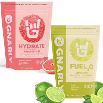 Gnarly Nutrition Hydrate Grapefruit (14.10oz) Fuel2O Limeade - (25 Serv) Bulk Bag (25.57oz)
