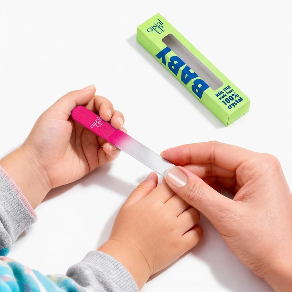 Crystal Baby Nail File 2 in, Gentle and Safe for Delicate Glass Nails File, Hygienic and Durable, Perfect for Newborns and Infants, Ideal for Stress Free Nail Trimming