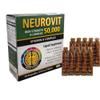 Neurovit 50,000 High Strength Vitamin B Complex Liquid Supplement, Brain & Nervous System Strengthening, 10 Ampoules, 3.4 fl oz (100ml), Rapid Absorption, Non-GMO, Gluten-Free view 1