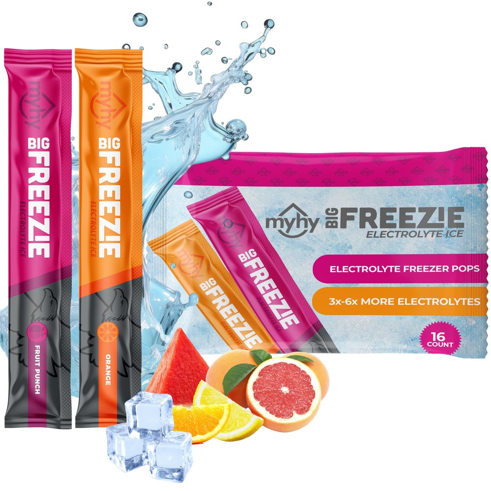 MyHy - Electrolyte Freezer Pops - Hydration Popsicles for Active Lifestyles, AllSport Freezer Pops for Electrolyte Boost, Electrolytes Popsicles for Adults & Kids, Fruit Punch & Orange, 16 Count