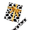LuyaVogue 6PCS Creative and Sexy Leopard,Snake and Cowhide Print Gift Wrapping Paper for Personalized DIY Gift Packaging or Book Cover (Cow Pattern) view 1