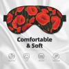 poppy flowers Eye Mask, Blackout Eye Mask unisex,Sleep Eye Covers with Adjustable Straps, Travel Eye Mask view 3