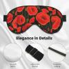 poppy flowers Eye Mask, Blackout Eye Mask unisex,Sleep Eye Covers with Adjustable Straps, Travel Eye Mask view 4