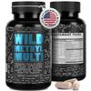 Wild Methylated Multivitamin for Women & Men | Daily Multi Vitamin | MTHFR Supplement Without Iron | Methylated B12, Folate, Vitamin C, A, K2, D, E, Choline, Biotin, ALA, CoQ10 & More (60 Capsules) view 1