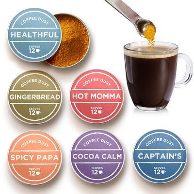 Coffee Dust Flavoring Powder, Sampler Set (72 Servings)  Coffee Dusting Flavor Variety Pack, All Natural Syrup Alternative, Adds Aroma, Taste & Wellness to Drinks, Tea & Foods - Whole30 Approved