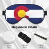 Colorado state flag Eye Mask, Blackout Eye Mask unisex,Sleep Eye Covers with Adjustable Straps, Travel Eye Mask view 3