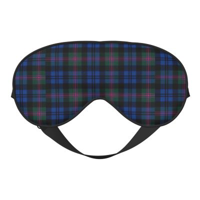 Blue and Green Scottish Tartan Eye Mask, Blackout Eye Mask unisex,Sleep Eye Covers with Adjustable Straps, Travel Eye Mask