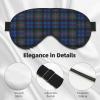 Blue and Green Scottish Tartan Eye Mask, Blackout Eye Mask unisex,Sleep Eye Covers with Adjustable Straps, Travel Eye Mask view 4