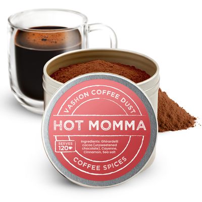 Coffee Dust Flavoring Powder, Hot Momma (120 Servings)  All Natural Coffee Syrup Alternative, Adds Aroma, Taste & Whole30 Wellness to Drinks, Tea & Foods