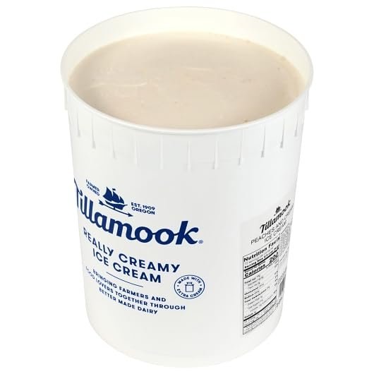 Tillamook Ice Cream, 3 Gallon Tub (Peaches and Cream)