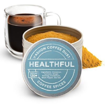 Coffee Dust Flavoring Powder Healthful (120 Servings) - Coffee Dusting Flavor Variety Pack, All Natural Syrup Alternative, Adds Aroma, Taste & Whole30 Wellness to Drinks & Tea - Creamer Alternative