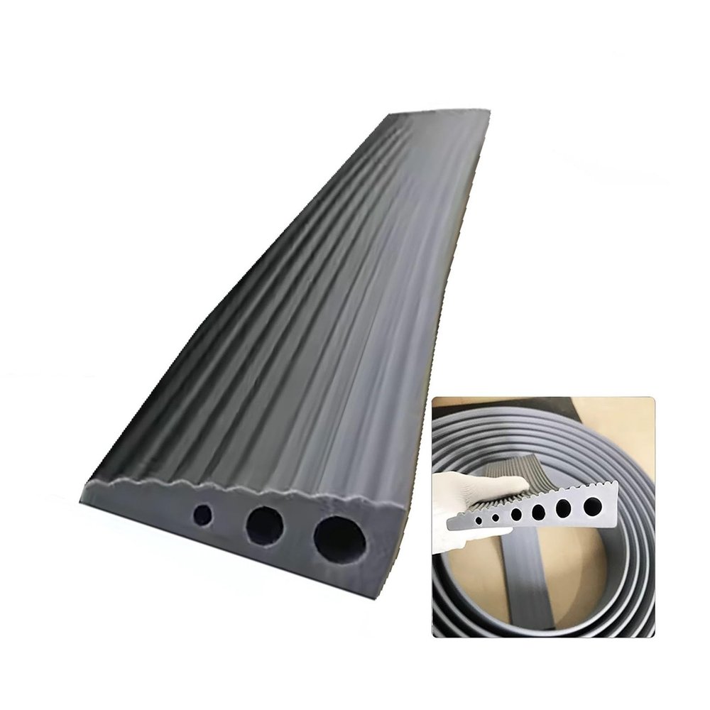 ZSXZCBDQ Rubber Threshold Ramp, Self Adhesive Non-Slip Wheelchair Ramp, Portable Mobility Scooter Ramps for Doorways, Steps, Stairs(Gray,60CM*0.6 * 2.5)