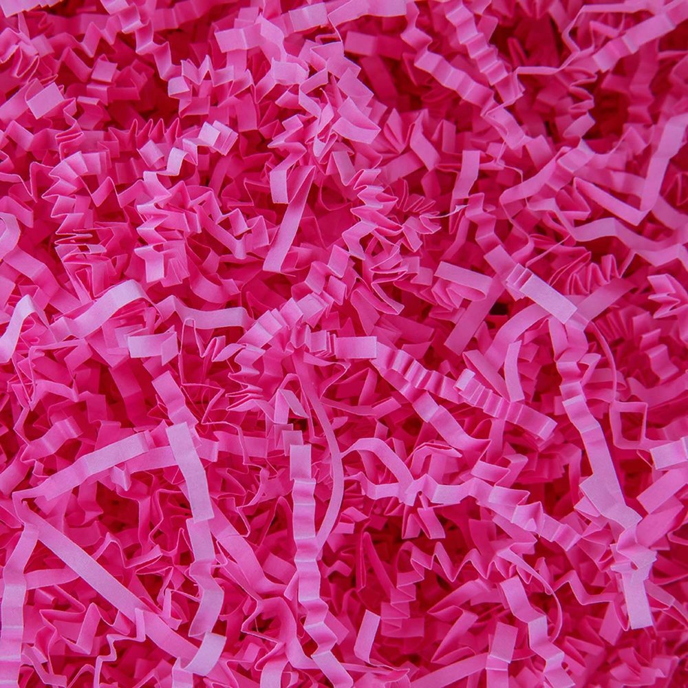 Caleihd 1LB Crinkle Paper Filler Cut Shredded Paper, Gift Box Baskets Wrapping and Filling for Easter, Birthday, Wedding, Christmas Decoration(Pink)