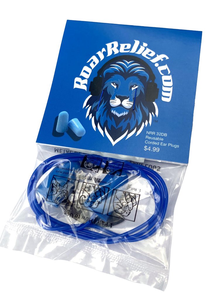 Detroit Football Earplugs (Corded Ear Plugs)