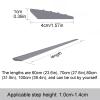 ZSXZCBDQ Rubber Threshold Ramp, Self Adhesive Non-Slip Wheelchair Ramp, Portable Mobility Scooter Ramps for Doorways, Steps, Stairs(Gray,100CM*1 * 4) view 2