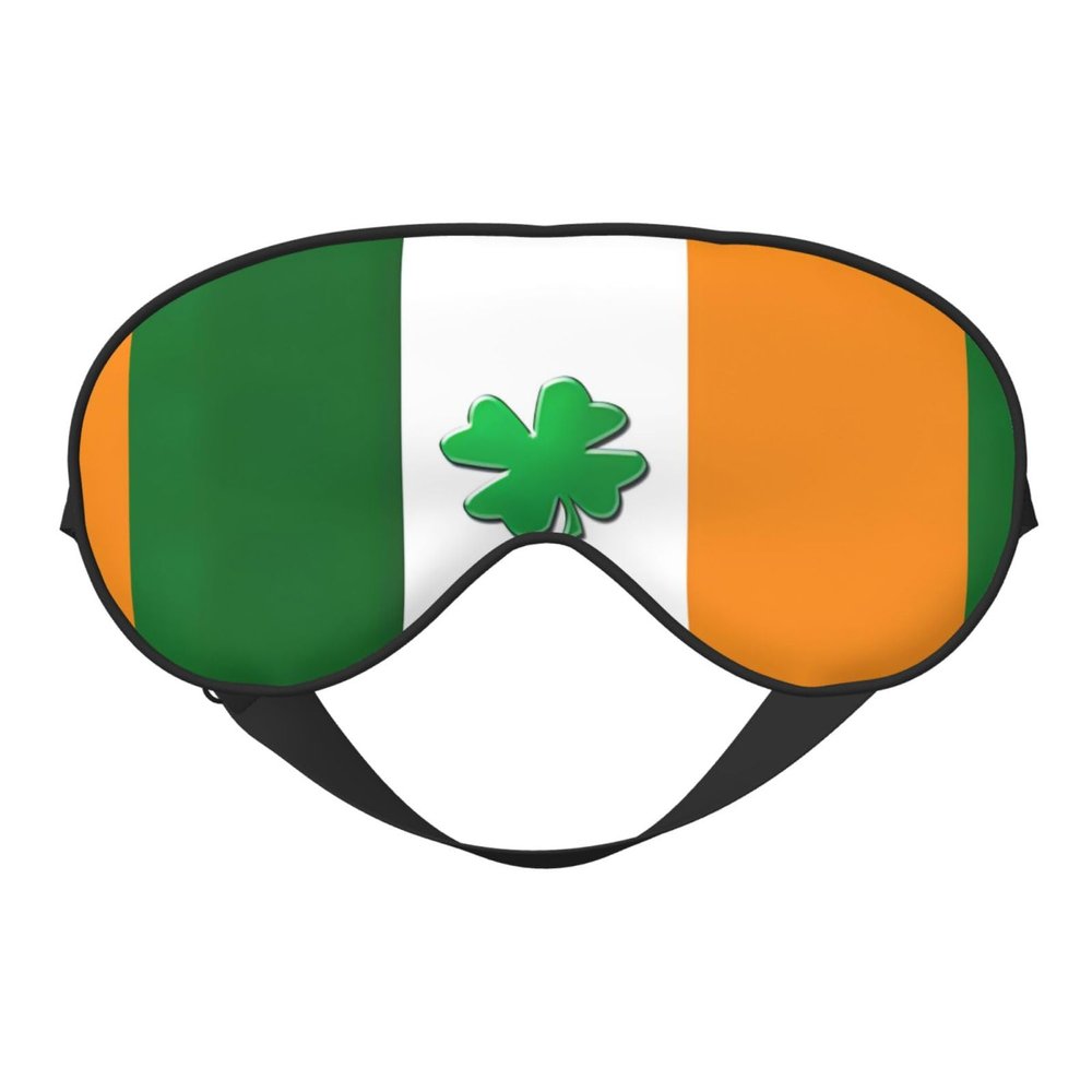 Irish Flag Eye Mask, Blackout Eye Mask unisex,Sleep Eye Covers with Adjustable Straps, Travel Eye Mask