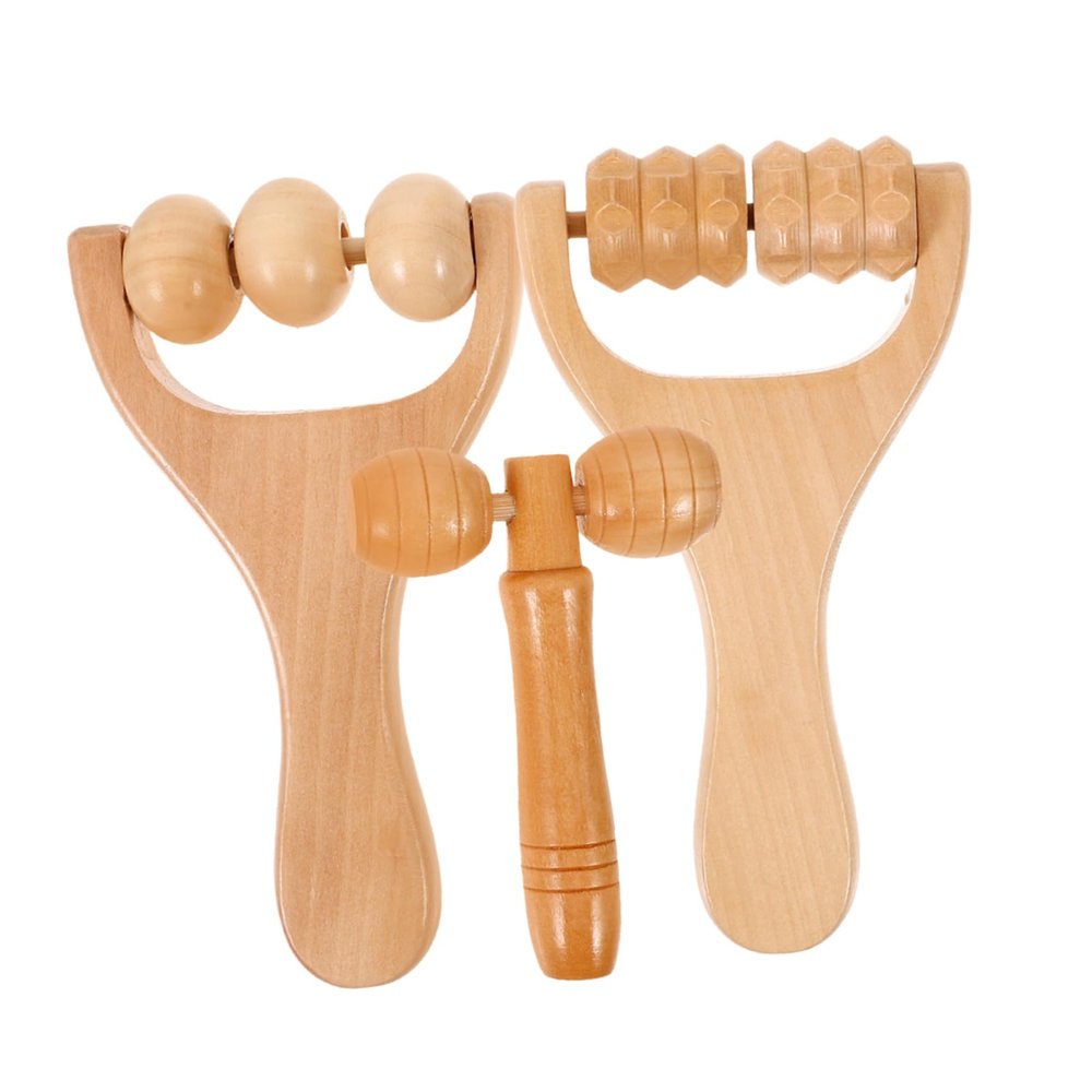 FOMIYES 3sets Ergonomic Massage Roller Hand Roller for Face Guasha Tool Personal Massager for Women Blunt Leg Recovery Tool