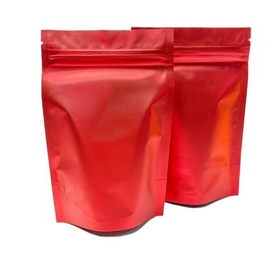 100 Pack Stand up Bags, Resealable Bags, Smell Proof Bags for Sealing Storage, Scratch Resistant Hand Storage Bags. (Red, 4.77.9 inch)