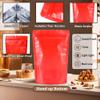 100 Pack Stand up Bags, Resealable Bags, Smell Proof Bags for Sealing Storage, Scratch Resistant Hand Storage Bags. (Red, 4.77.9 inch) view 3