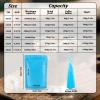 100 Pack Stand up Bags, Resealable Bags, Smell Proof Bags for Sealing Storage, Scratch Resistant Hand Storage Bags. (Blue, 5.98.6 inch) view 2