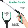 2-Pack Grabber Reacher Tool,32 Inch Extra Long Foldable Pick Up Stick with Strong Grip Magnetic,360Rotating Anti-Slip Jaw,Trash Claw Grabber Tool,Trash Picker Tool for Outdoor & Indoor (Blue&Green) view 3