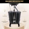 Portable Shampoo Sink, Dual 2.64 Gal Buckets, Electric Pump, Rolling Base view 4