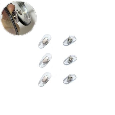 3 Pairs Glasses Replacement Nose Pads for RayBan RB3549, RB4071, RB6336, RB7140, RB8415 Eyeglass Support Nose Pad Silicone Anti Slip Push-in Nose Pad
