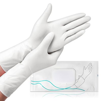 30pcs Disposable Nitrile Cleaning Gloves BPA Free Dishwashing Household for Kitchen, Bathroom, Gardening, Working, Pet Care (White, M)