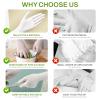 30pcs Disposable Nitrile Cleaning Gloves BPA Free Dishwashing Household for Kitchen, Bathroom, Gardening, Working, Pet Care (White, M) view 2